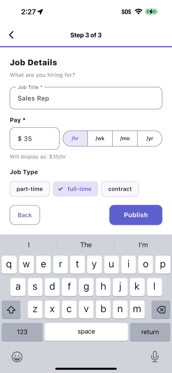 JAM post a job